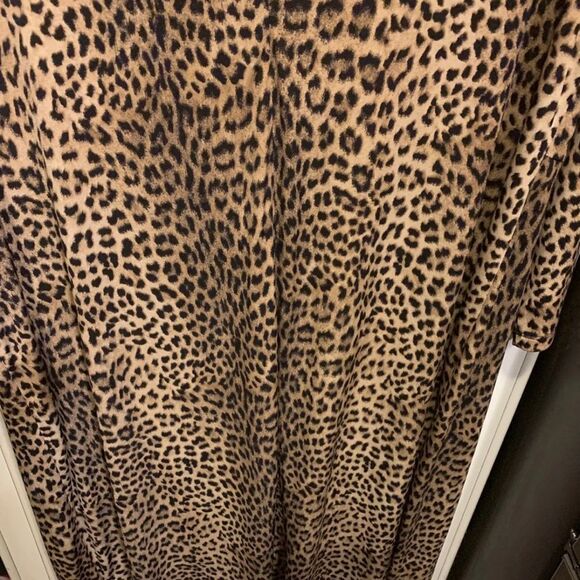 Michael Kors Leopard Print Logo Plate Dress Long Sleeves 3XL - Picture 2 of 7